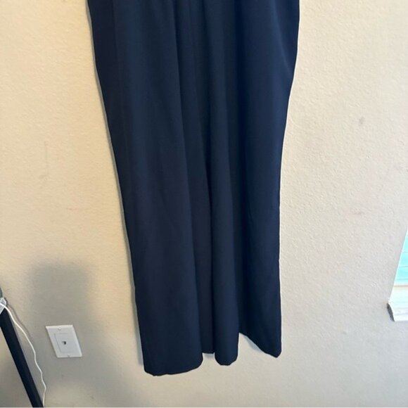 Cato Navy Ruffle Jumpsuit M Halter Wide-Leg | Elegant Chic Coquette NWT - Picture 9 of 10